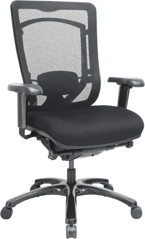 Eurotech Seating Monterey Swivel Ergonomic Office Chair with TEMPUR® Cushioned Seat, Mesh Back, and Synchro Tilt, 360-Degree Swivel Executive Task Office Chair, Black