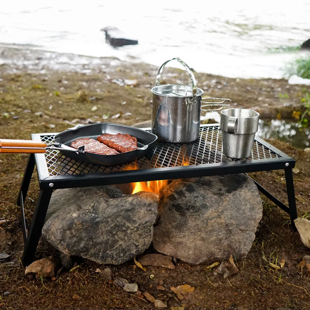 Everest Camp Foldable Steel Mesh Table