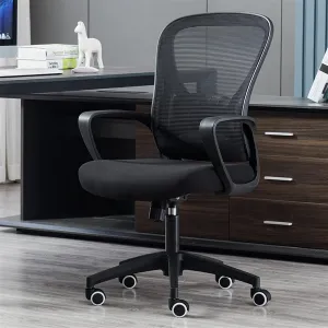Executive Desk Chair Ergonomic Office Chair Desk Chair Breathable Mesh Back PC Chair with Lumbar Support Arms Adjustable Swivel Rolling Task Mid Back Executive Chair Office Chair (Color : C)