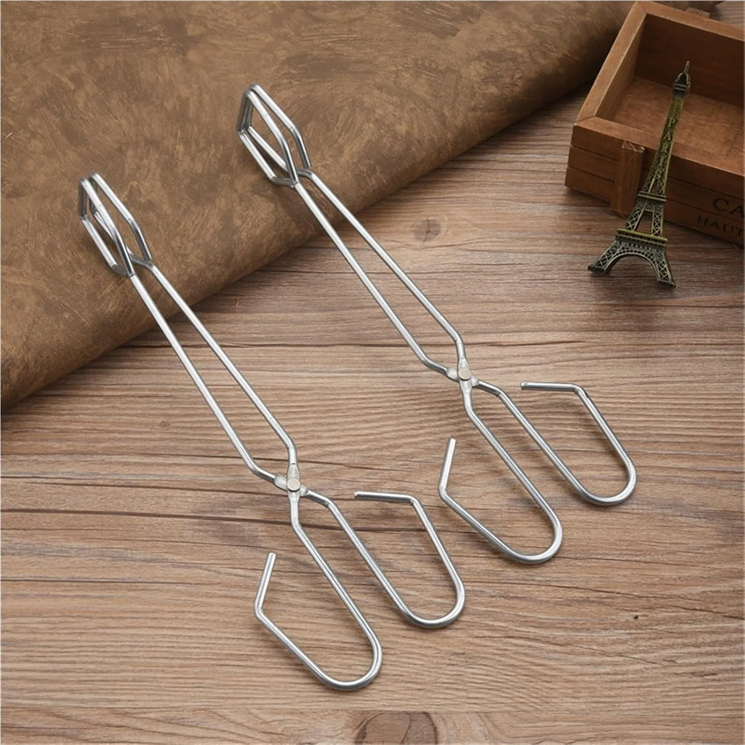 Extended Charcoal clamp Pliers Household Barbecue Carbon clamp Outdoor Grilled Fish clamp Food Frying clamp Commercial Barbecue Tools(Small)