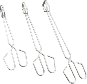 Extended Charcoal clamp Pliers Household Barbecue Carbon clamp Outdoor Grilled Fish clamp Food Frying clamp Commercial Barbecue Tools(Small)