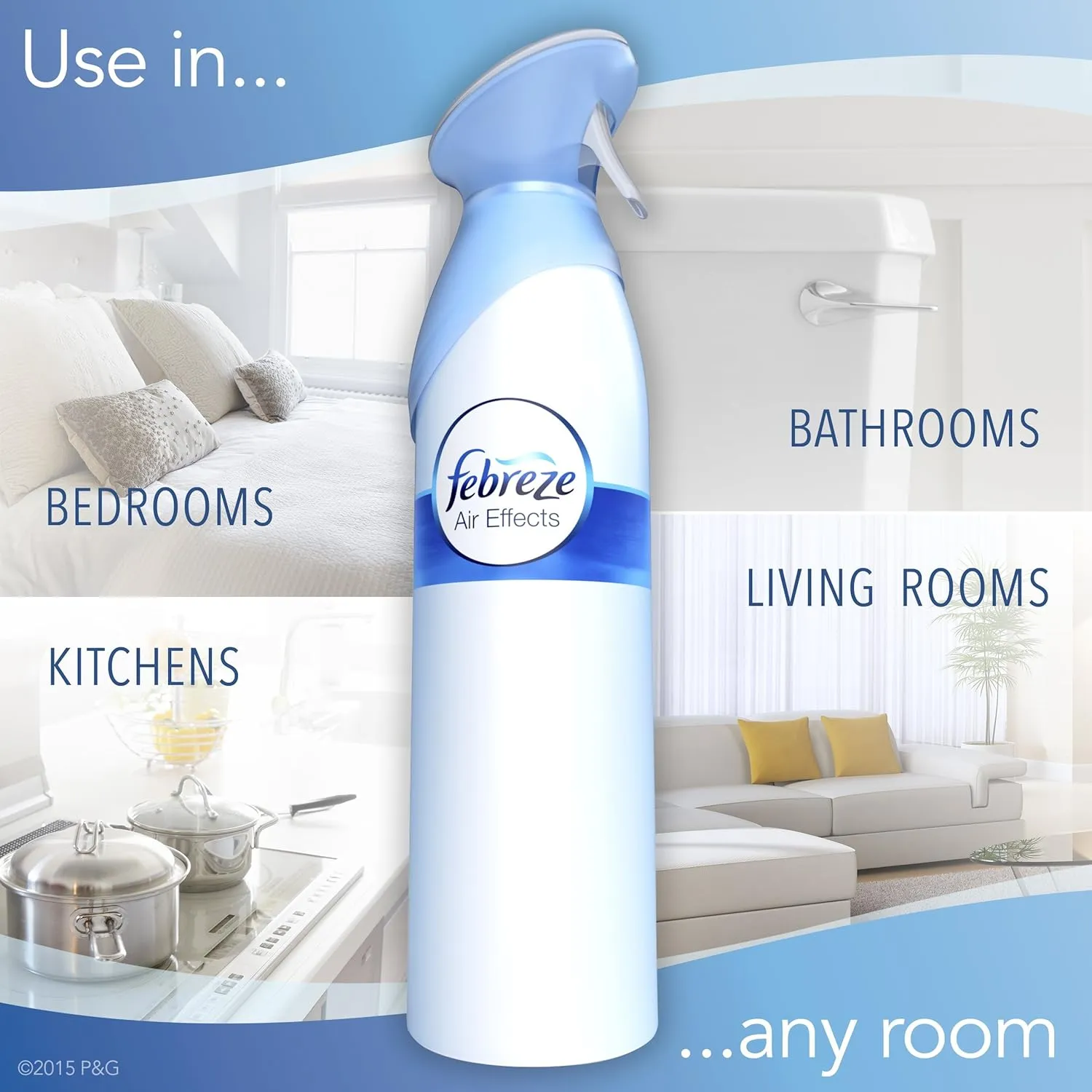 Febreze Air Effects Heavy Duty Crisp Clean Air Freshener, 2 ct