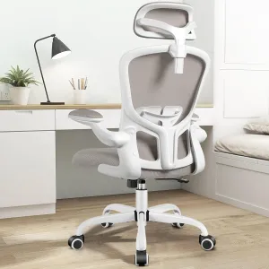 FelixKing Ergonomic Office Chair, Headrest Desk Chair with Adjustable Lumbar Support, Home Office Swivel Task Chair with High Back and Armrest, Adjustable Height Gaming Chair (Gray)