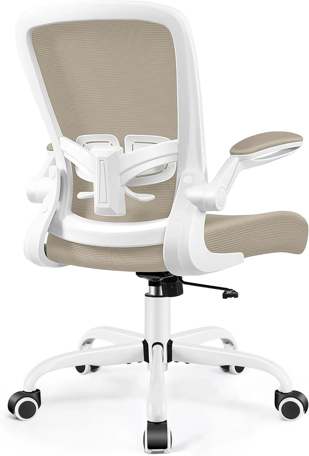 FelixKing Office Chair, Ergonomic Desk Chair with Adjustable Height and Lumbar Support Swivel Desk Computer Chair with Flip up Armrests for Conference Room (Khaki)