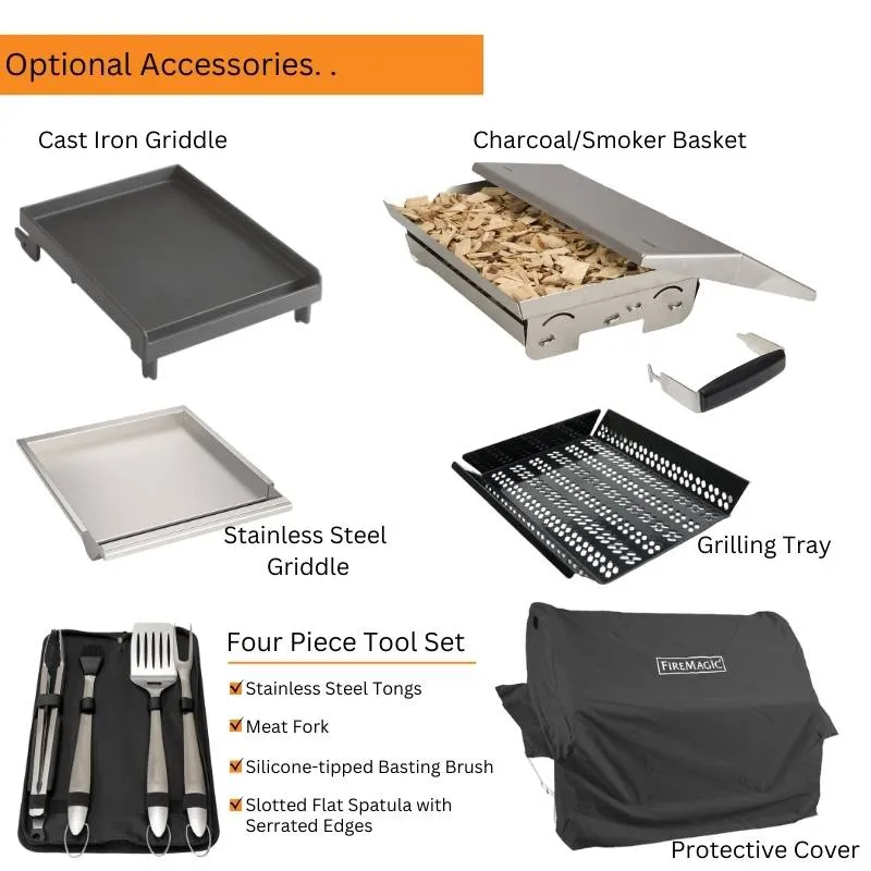 Fire Magic Lift-A-Fire Legacy Built-In Charcoal Grill