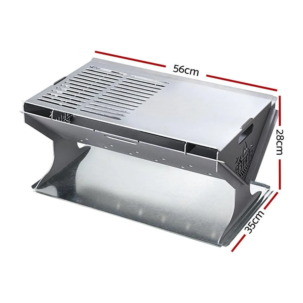Fire Pit BBQ Outdoor Camping Portable Patio Heater Folding Packed Steel