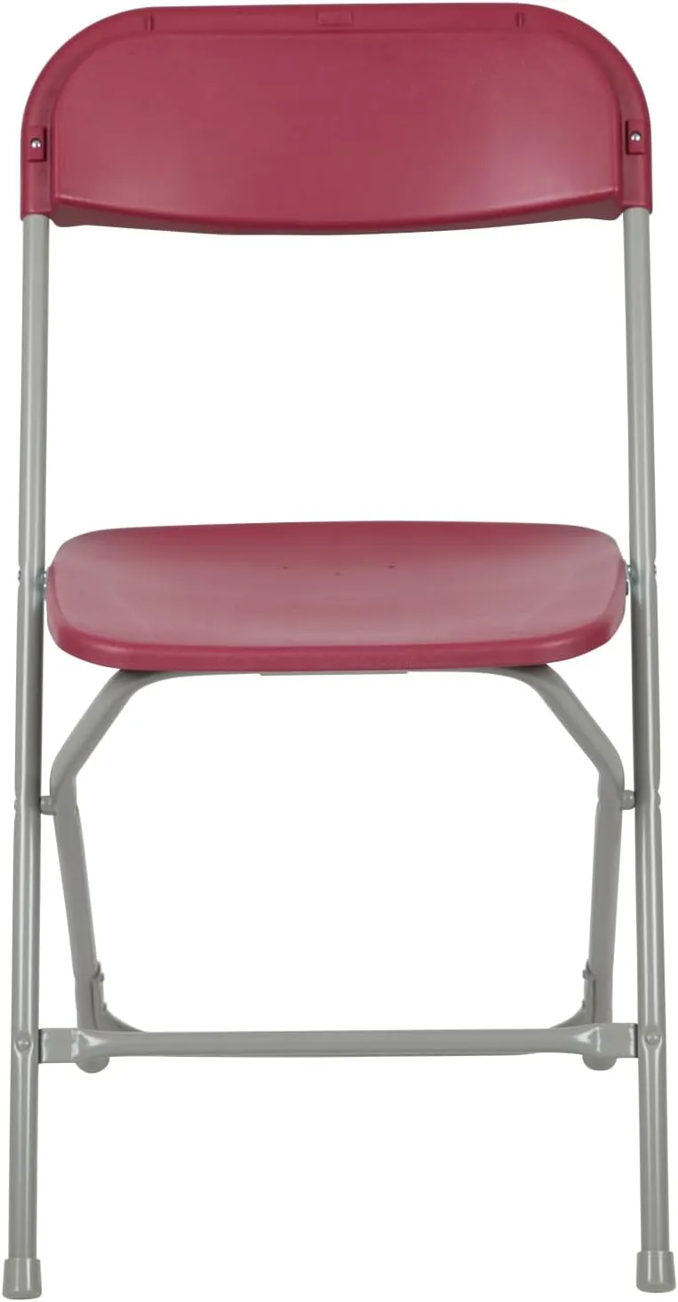 Flash Furniture Hercules Series Plastic Folding Chair - Red - 6 Pack 650LB Weight Capacity Comfortable Event Chair-Lightweight Folding Chair