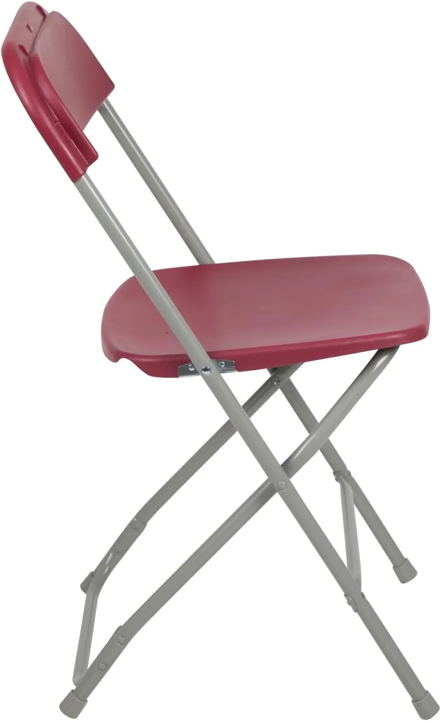 Flash Furniture Hercules Series Plastic Folding Chair - Red - 6 Pack 650LB Weight Capacity Comfortable Event Chair-Lightweight Folding Chair