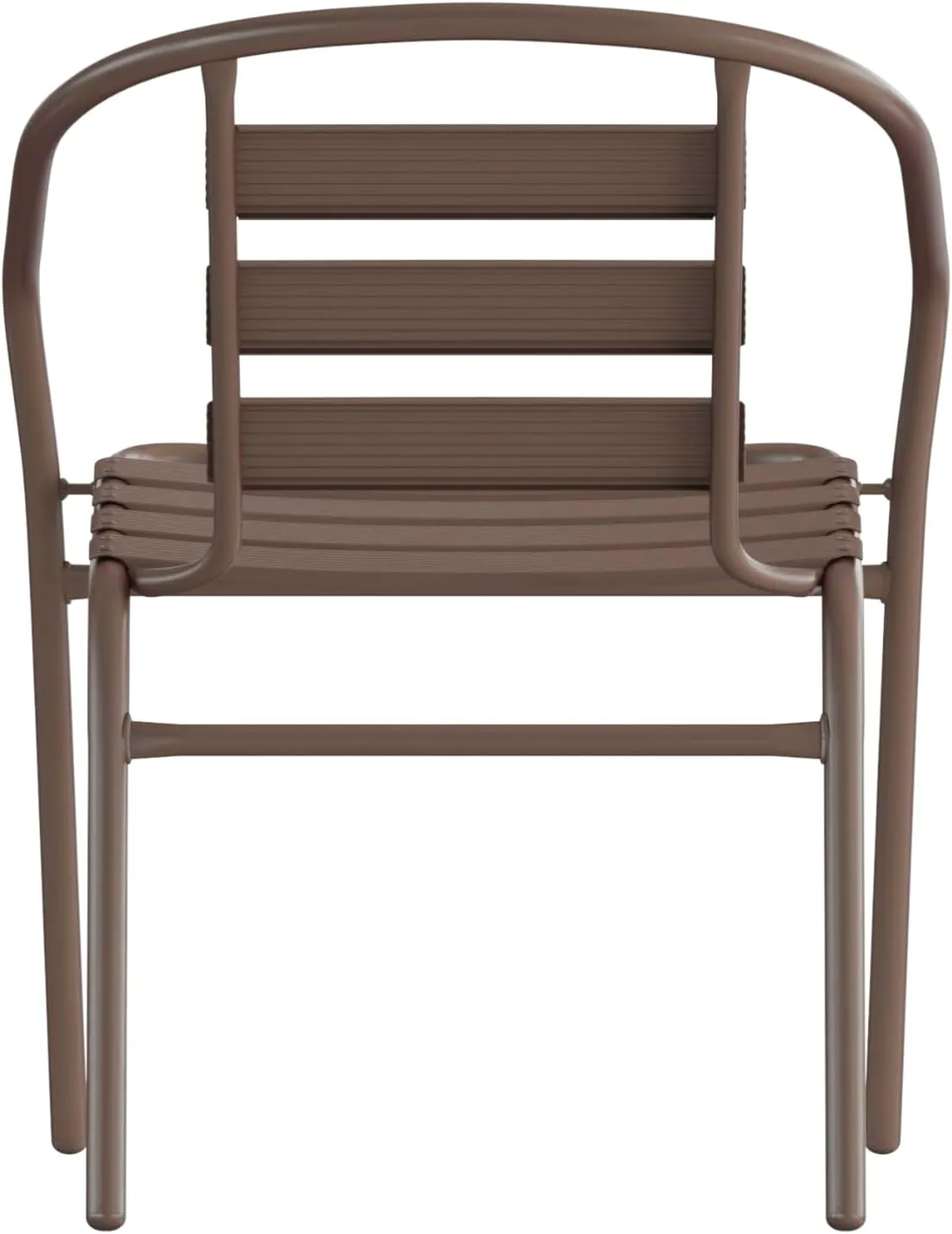 Flash Furniture Lila Bronze Metal Restaurant Stack Chair with Metal Slats