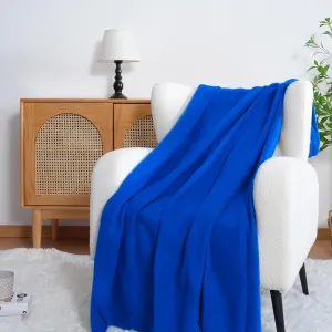 Fleece Throw Blankets Lightweight Warm Soft Cozy Pet-Friendly Bulk Fleece Throw Blanket Kids Solid for Home Bed, Sofa,Office, Gifts (Pack of 6-50 x 60 inch,Aque Blue)