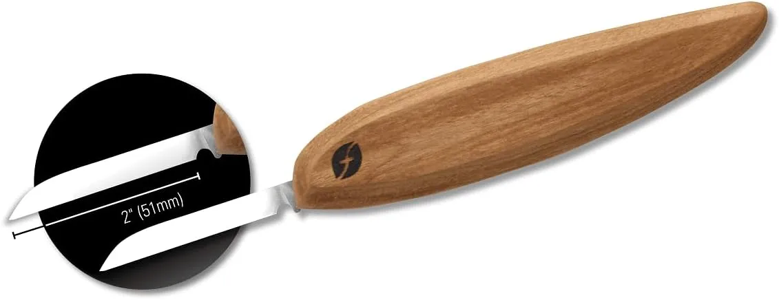 Flexcut Pro Series Wood Carving Tools | Precision USA-Made 2 inch Roughing Knife | Full Flat Grind 1095 Steel Blade | Ergonomic Knife Handle Eliminates Interference on Tight Cuts | FP03