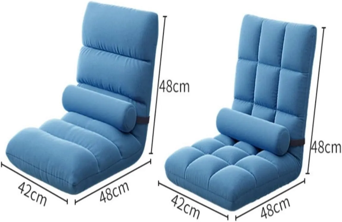 Floor Chair Folding Sofa Chair with Backrest Sleeper Bed Sofa Recliner Floor Gaming Chair Floor Gaming Chair, Sofa Recliner, Floor Sofa with Removable and Washable Cover (High Gray)(Gray)