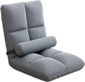 Floor Chair Folding Sofa Chair with Backrest Sleeper Bed Sofa Recliner Floor Gaming Chair Floor Gaming Chair, Sofa Recliner, Floor Sofa with Removable and Washable Cover (High Gray)(Gray)