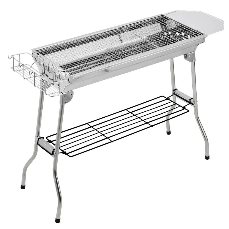 Foldable BBQ Grill, Outdoor Stainless Steel Barbecue Tool