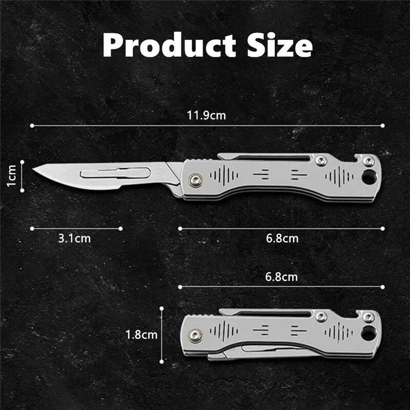Folding Camping Knife - Stainless Steel Outdoor Tool