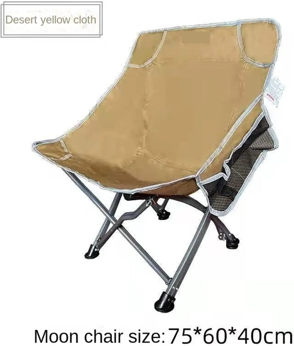 Folding Chair Outdoor Single Casual and Portable Folding Chair Picnic Barbecue Couch Beach Fishing Moon Chair Butterfly Chair, Lake Blue Mesh