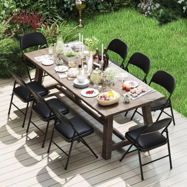 Folding Chairs Padded Party Chairs with Metal Frame