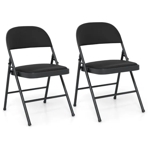 Folding Chairs Padded Party Chairs with Metal Frame