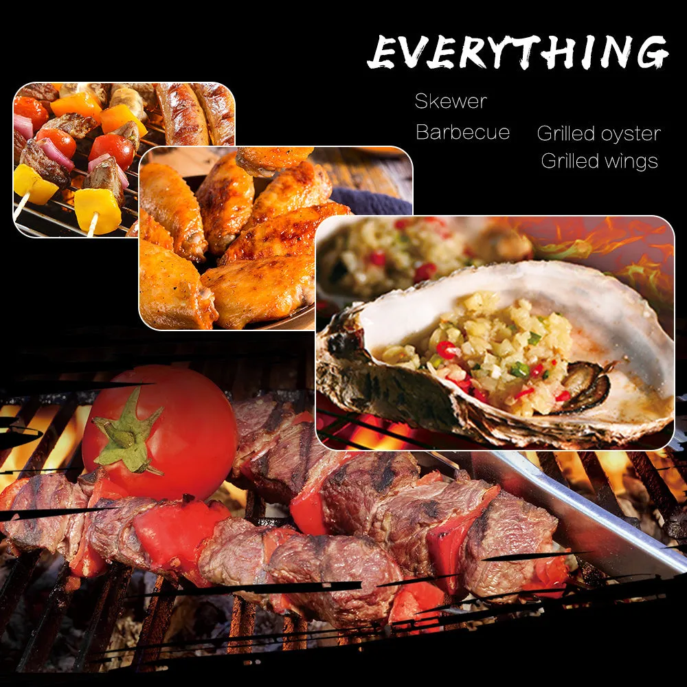 Folding Stainless Steel Portable Small Barbecue Grill Tool, Outdoor Camping Charcoal Furnace BBQ Grills Accessories