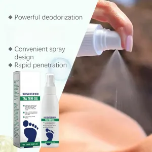Foot Sanitizer Spray with Tea Tree Oil, Clear Foot Sanitizer Spray, Soothing Foot Care (3PCS)