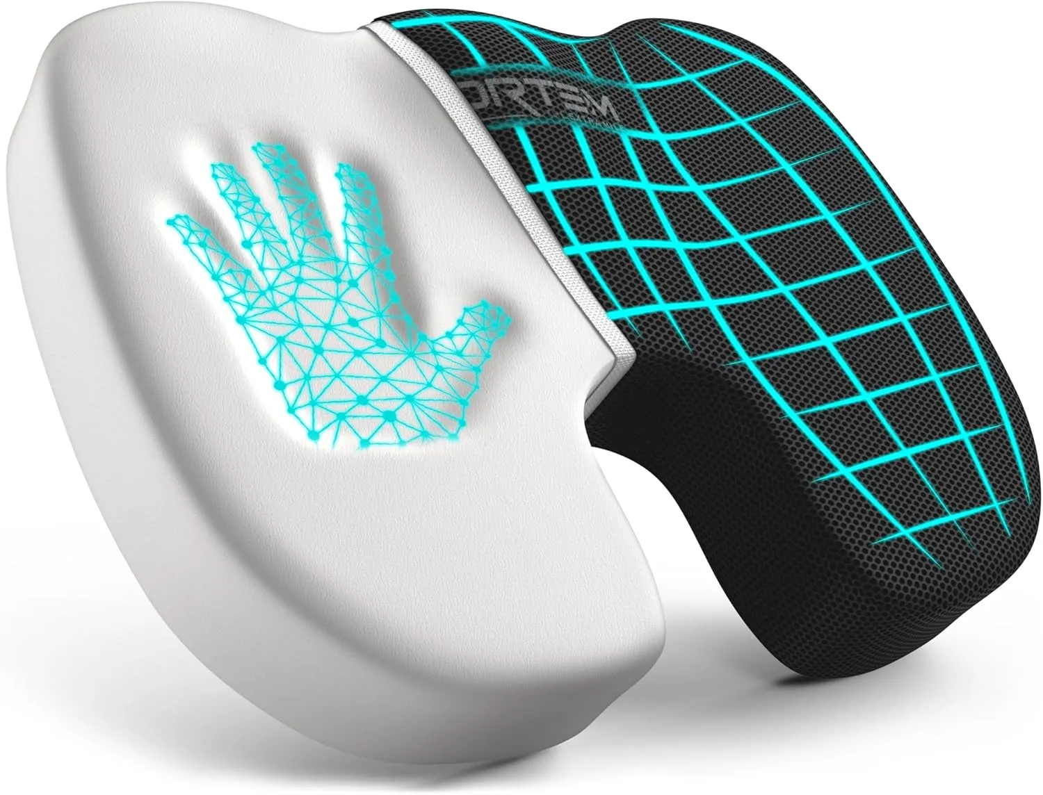 FORTEM Office Chair Cushion, Memory Foam Seat Cushion, Non Slip Sitting Pillow for Gaming, Car Seat, Computer Chair Pad, Sciatica and Tailbone Support, Washable Cover