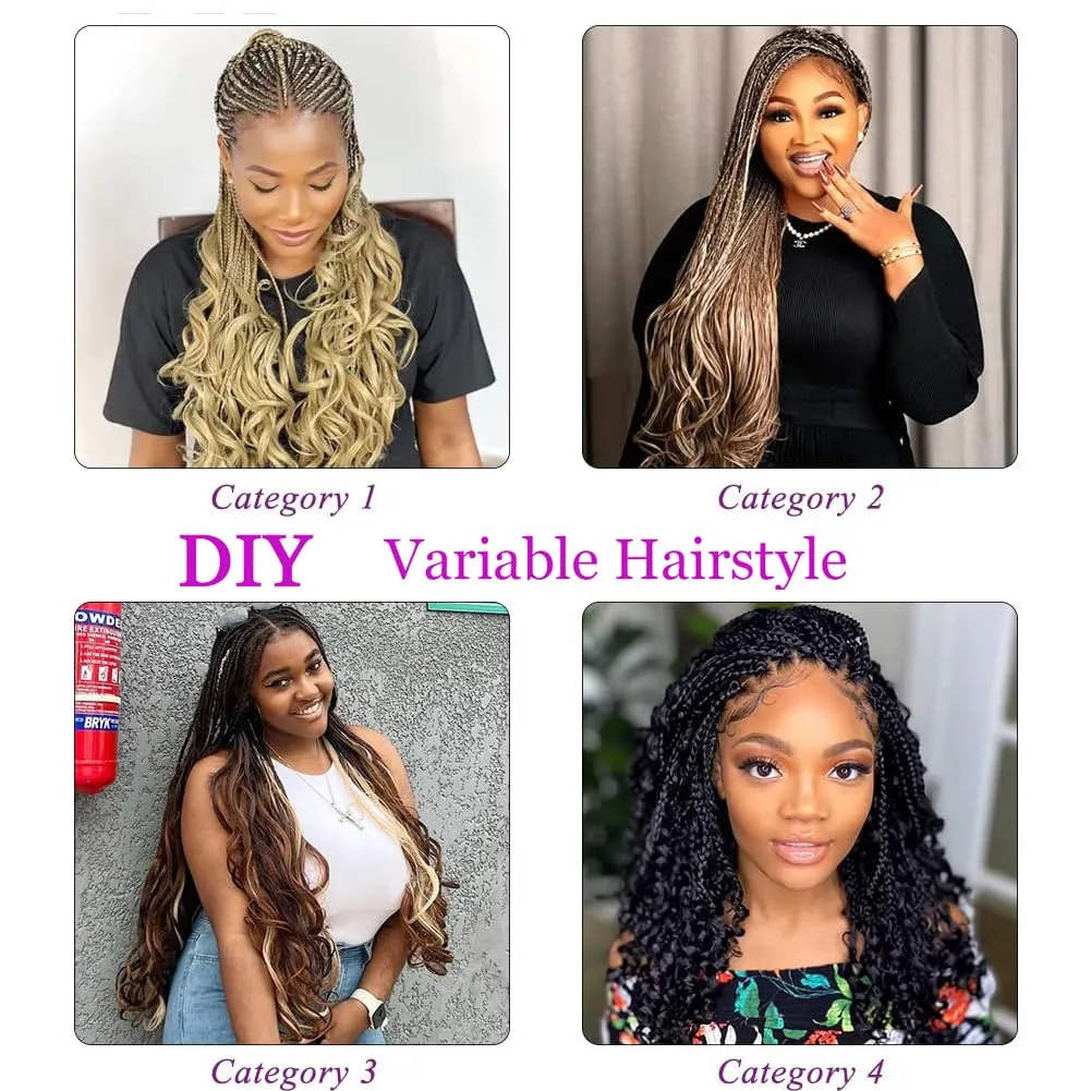 French Curly Braiding Hair 8 Packs 22 Inch Pre Stretched French Curl Braiding Hair for Black Women 75g/pcs Loose Wave Braiding Hair Extensions (22 Inch (Pack of 8), 27/613)