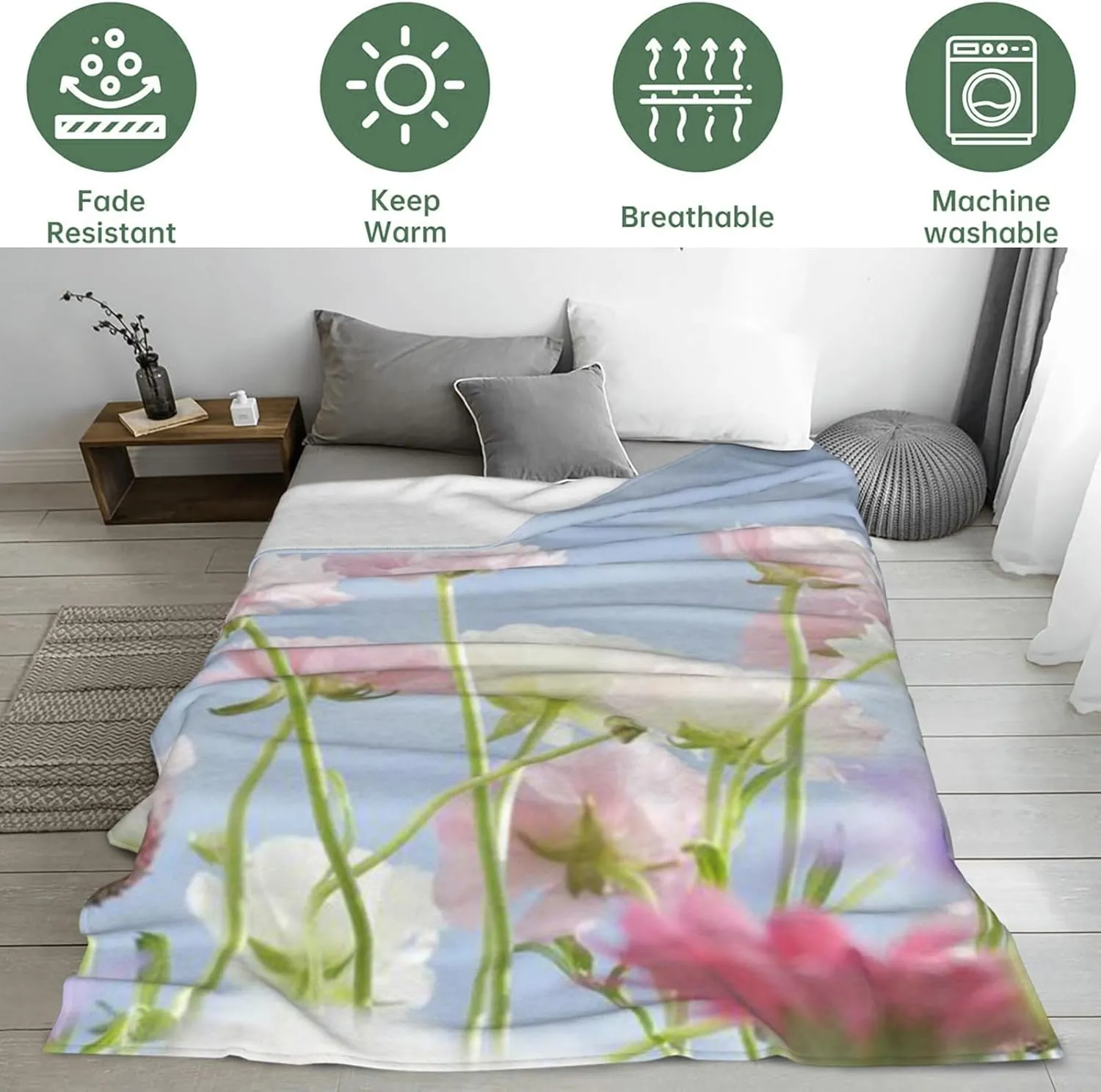 Funny Camel Blanket Soft Cozy Throw Blanket for Adults Women Kids - Warm Yet Lightweight Flannel Blankets for Travel, Couch, Bed, Fuzzy Outdoor Comfort Wrap 60"×50"