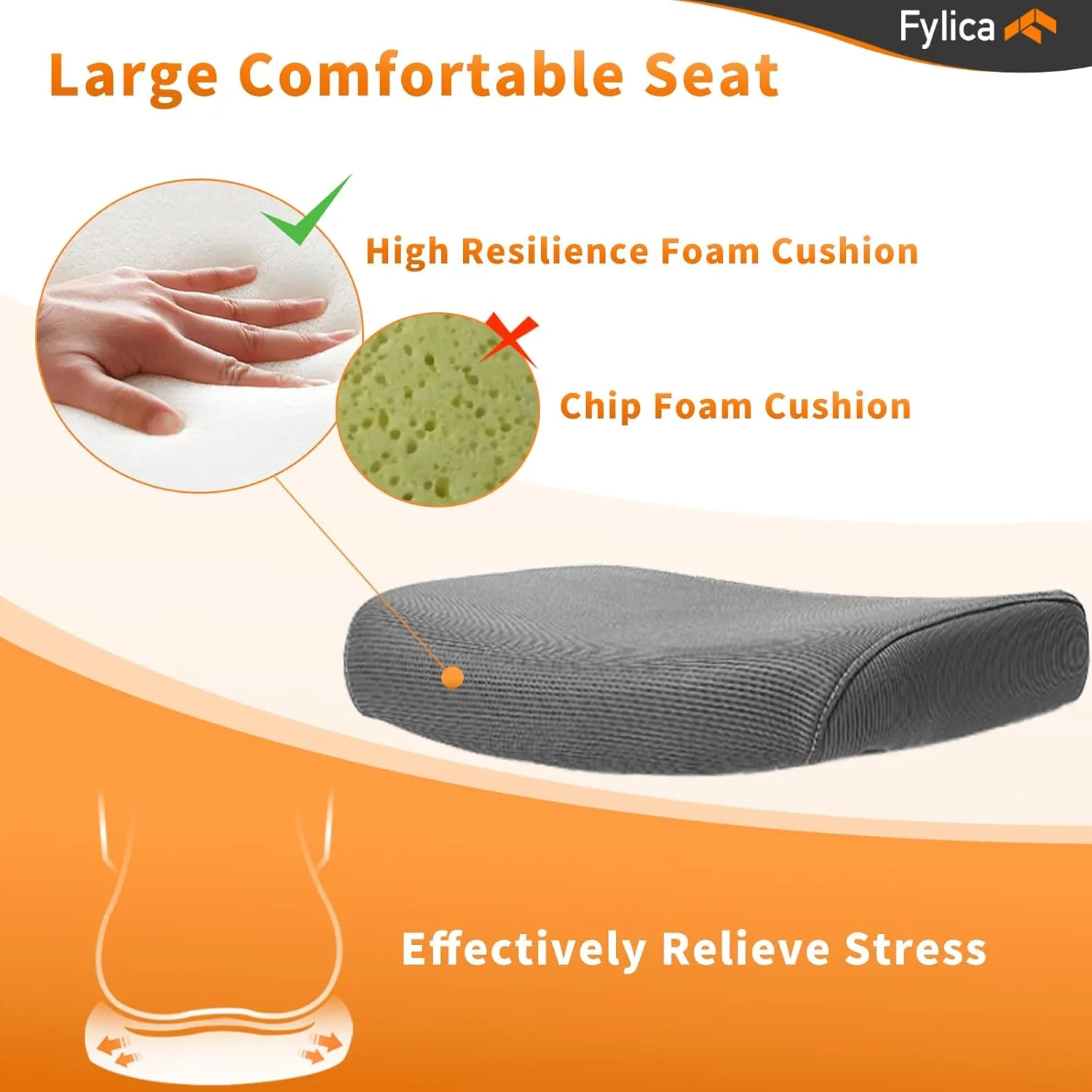 FYLICA Office Chairs No Wheels Conference Room Chair Breathable Mesh Upgraded Cushion and Sled Base, Mid Back Reception Chair No Armrests (2, Black)