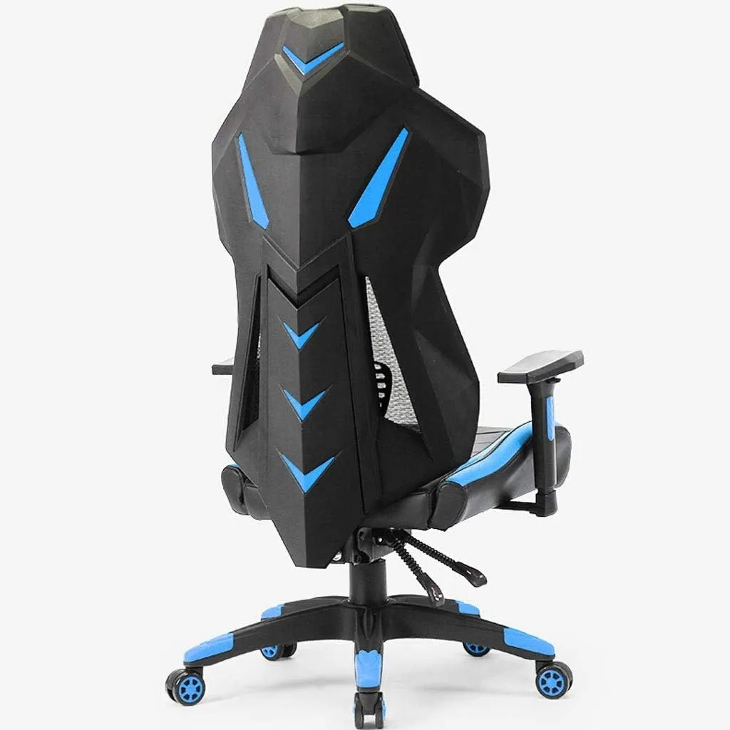 Gameing Chair Office Chair Ergonomic Leather Cushion High Load Bearing Nylon Feet Computer Chair Breathable Mesh E-Sports Chair (Color : Red)