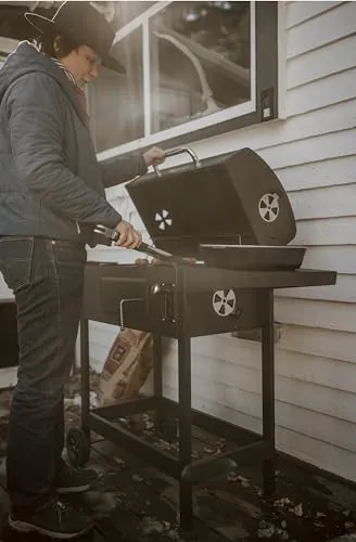 Gas One Charcoal Grill – 24-inch BBQ Charcoal Grill – Charcoal Smoker with Multiple Tier Heat Control – Outdoor Grill for Camping, Picnic, Patio, Backyard Barbecue, Outdoor Cooking