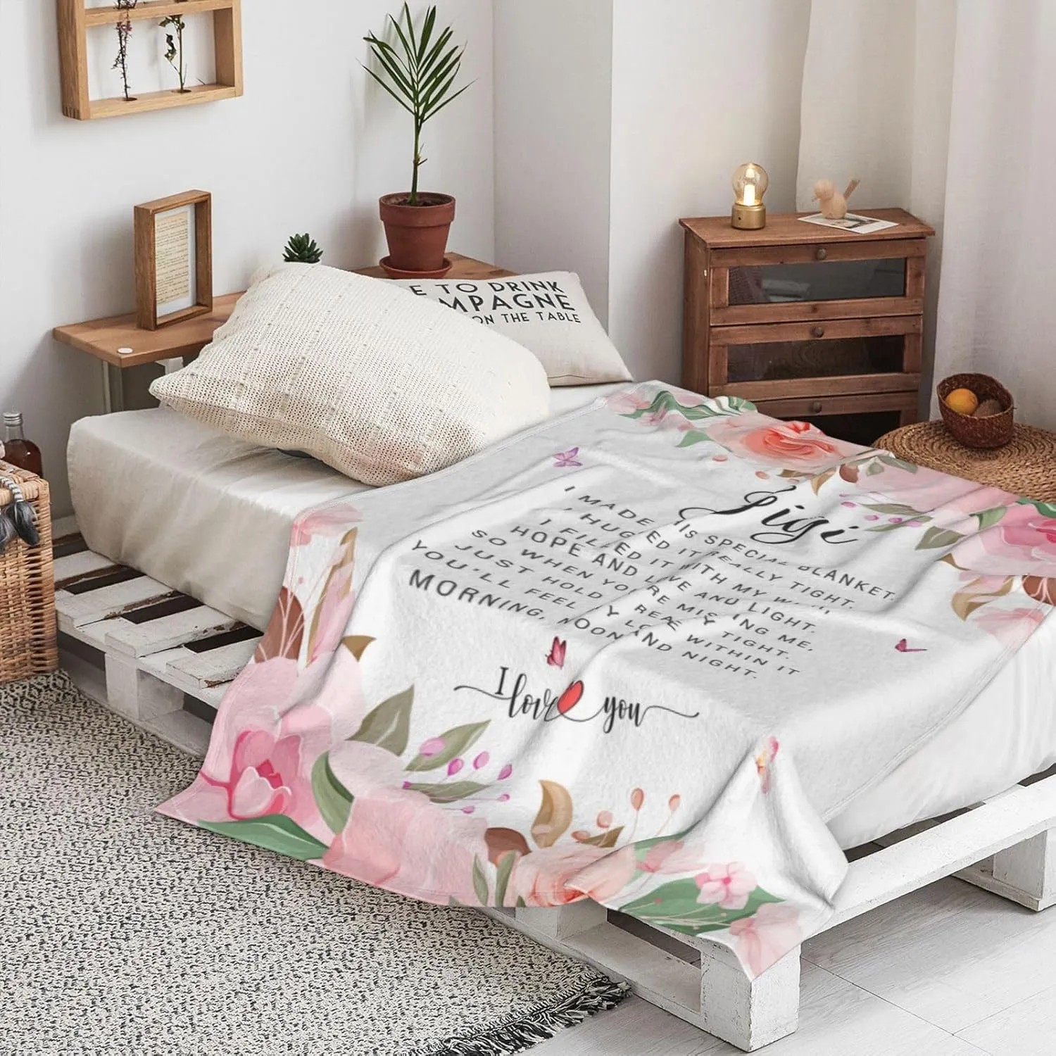 Gigi Gifts for Grandma Throw Blanket 60" X 50" - Gigi Birthday Gifts from Grandchildren - Gift for Gigi from Grandkids for Gigi from Granddaughter Grandson