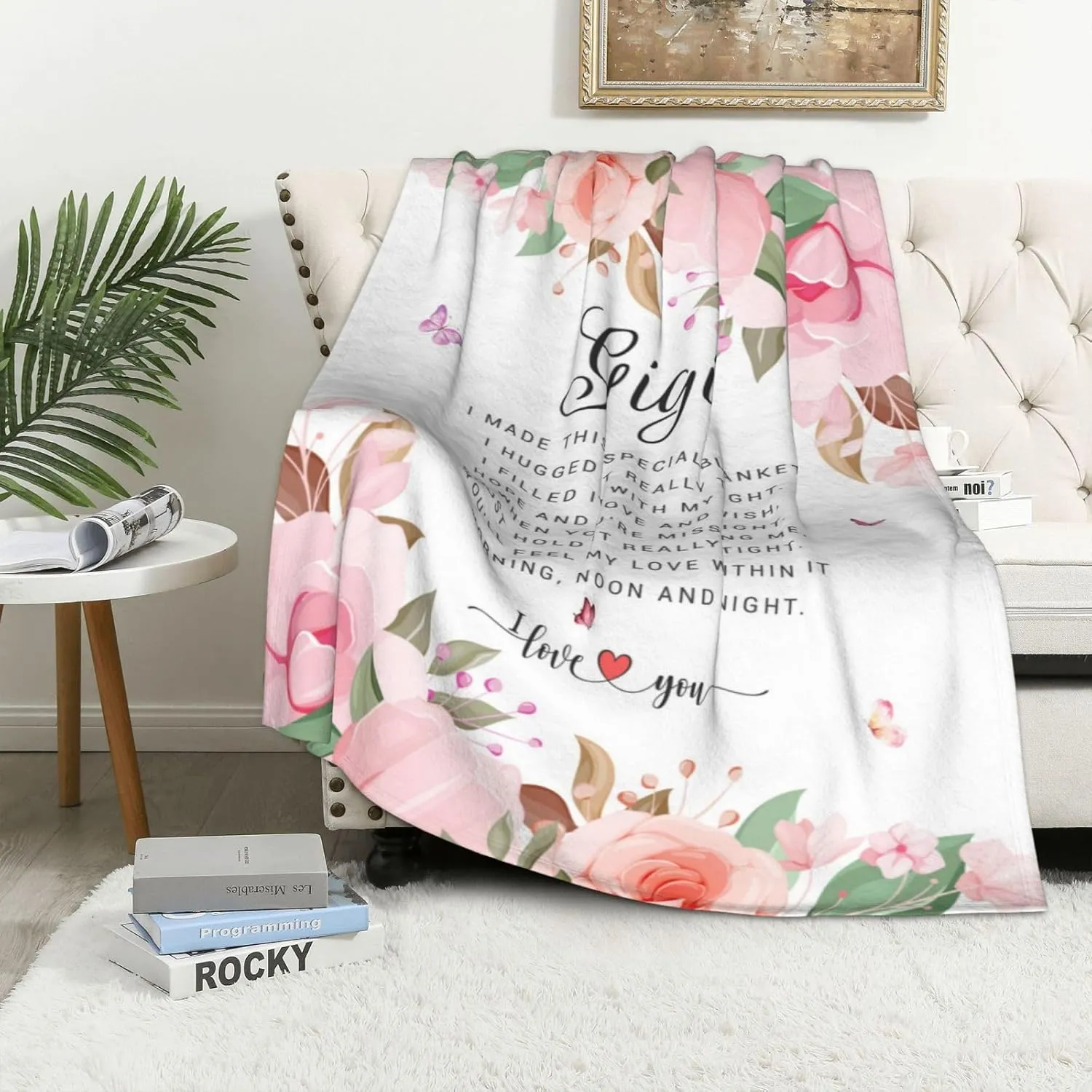 Gigi Gifts for Grandma Throw Blanket 60" X 50" - Gigi Birthday Gifts from Grandchildren - Gift for Gigi from Grandkids for Gigi from Granddaughter Grandson