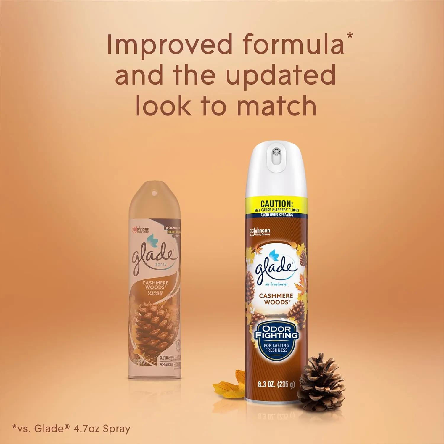 Glade Air Freshener Room Spray, Cashmere Woods, 8.3 oz, 6 Count