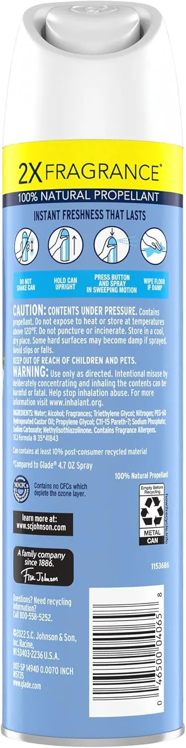 Glade Air Freshener Room Spray, Clean Linen, 8.3 oz, 6 Count