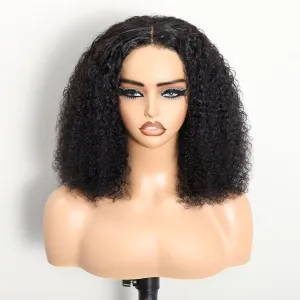 Glueless Wigs Human Hair Pre Plucked Pre Cut 200% Density 13x4 HD Lace Front Wigs Human Hair Curly Wet and Wavy Wig Lace Frontal Human Hair Wigs for Women Natural Black 18 Inch