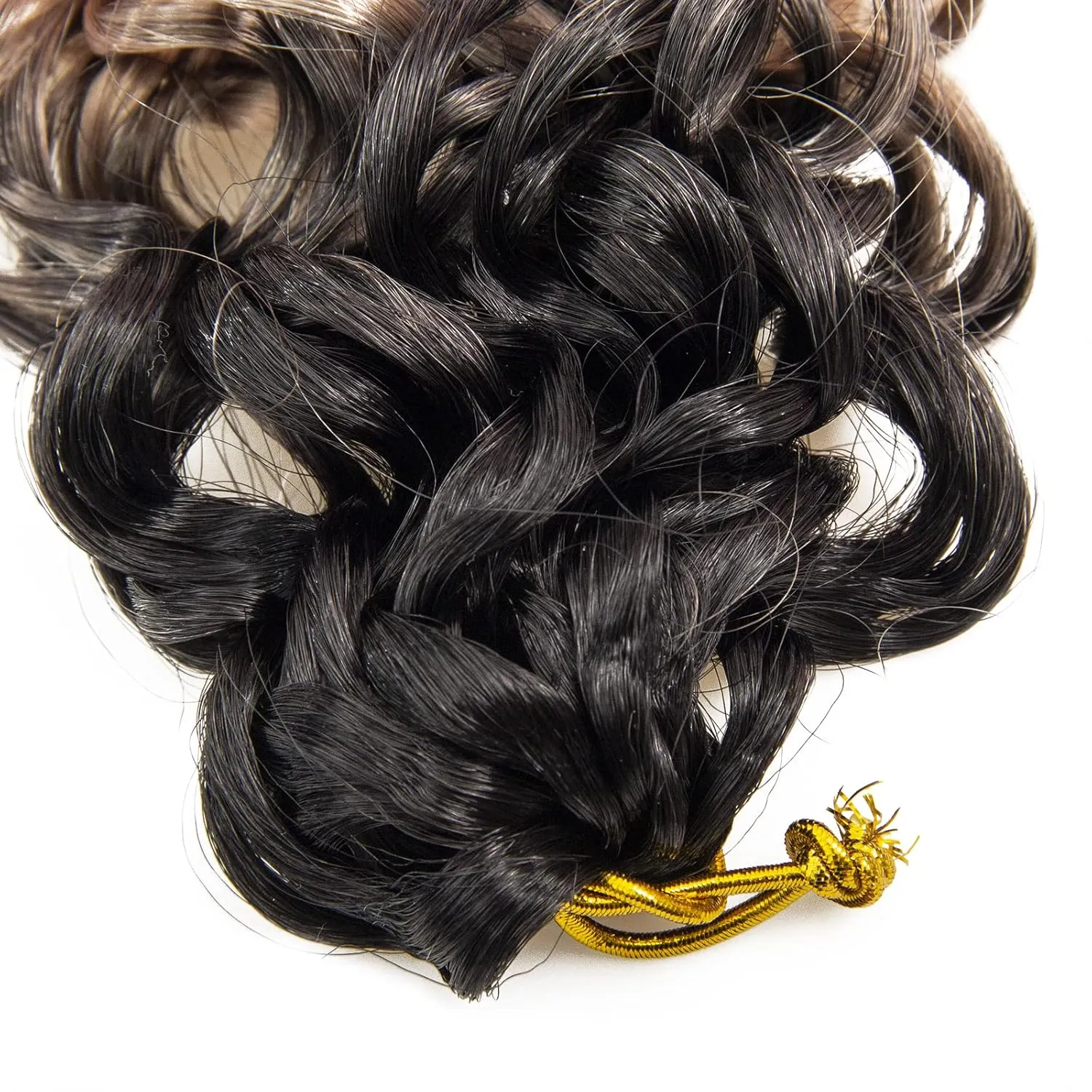 GoGo Curl Crochet hair 10inch Water Wave Crochet hair Ombre Synthetic Bohemian Crochet Braid Deep Wave Braiding hair Extensions (1B/27/613, 10inch)