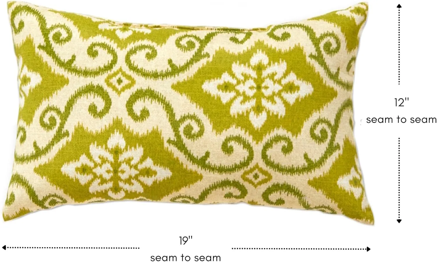 Greendale Home Fashions Outdoor 19x12 inch Rectangle Decorative Throw Pillow, 2-Pack, Avocado 2 Count