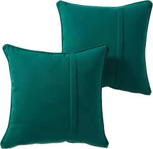 Greendale Home Fashions Sunbrella 20" Square Outdoor Throw Pillow with Removable Cover (Set of 2), Canvas Forest 2 Count