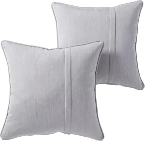 Greendale Home Fashions Sunbrella 20" Square Outdoor Throw Pillow with Removable Cover (Set of 2), Canvas Granite 2 Count