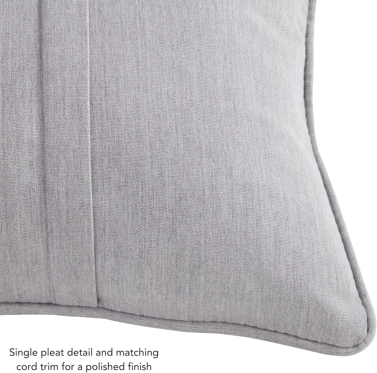 Greendale Home Fashions Sunbrella 20" Square Outdoor Throw Pillow with Removable Cover (Set of 2), Canvas Granite 2 Count
