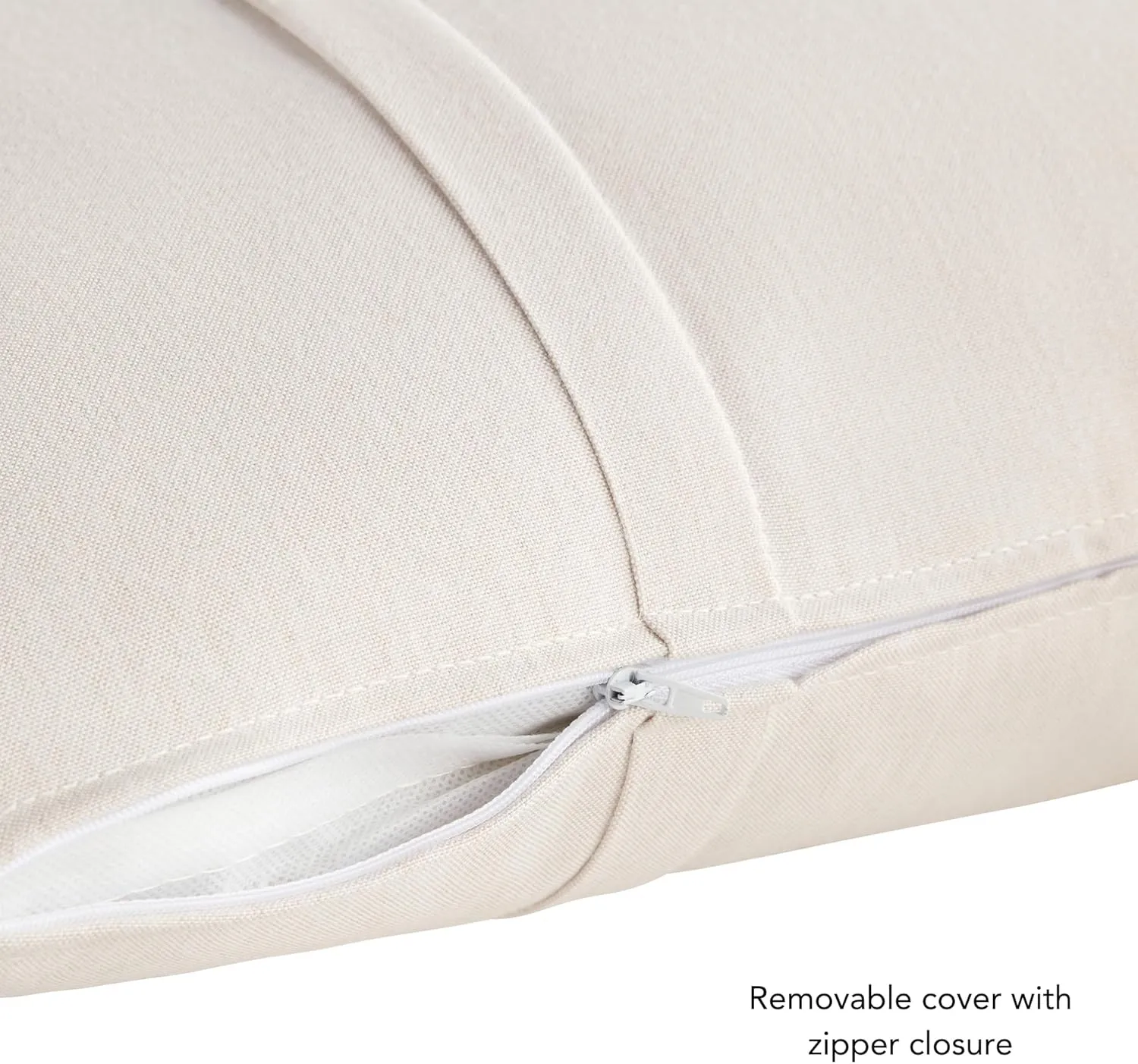Greendale Home Fashions Sunbrella 20" Square Outdoor Throw Pillow with Removable Cover (Set of 2), Cast Pumice 2 Count
