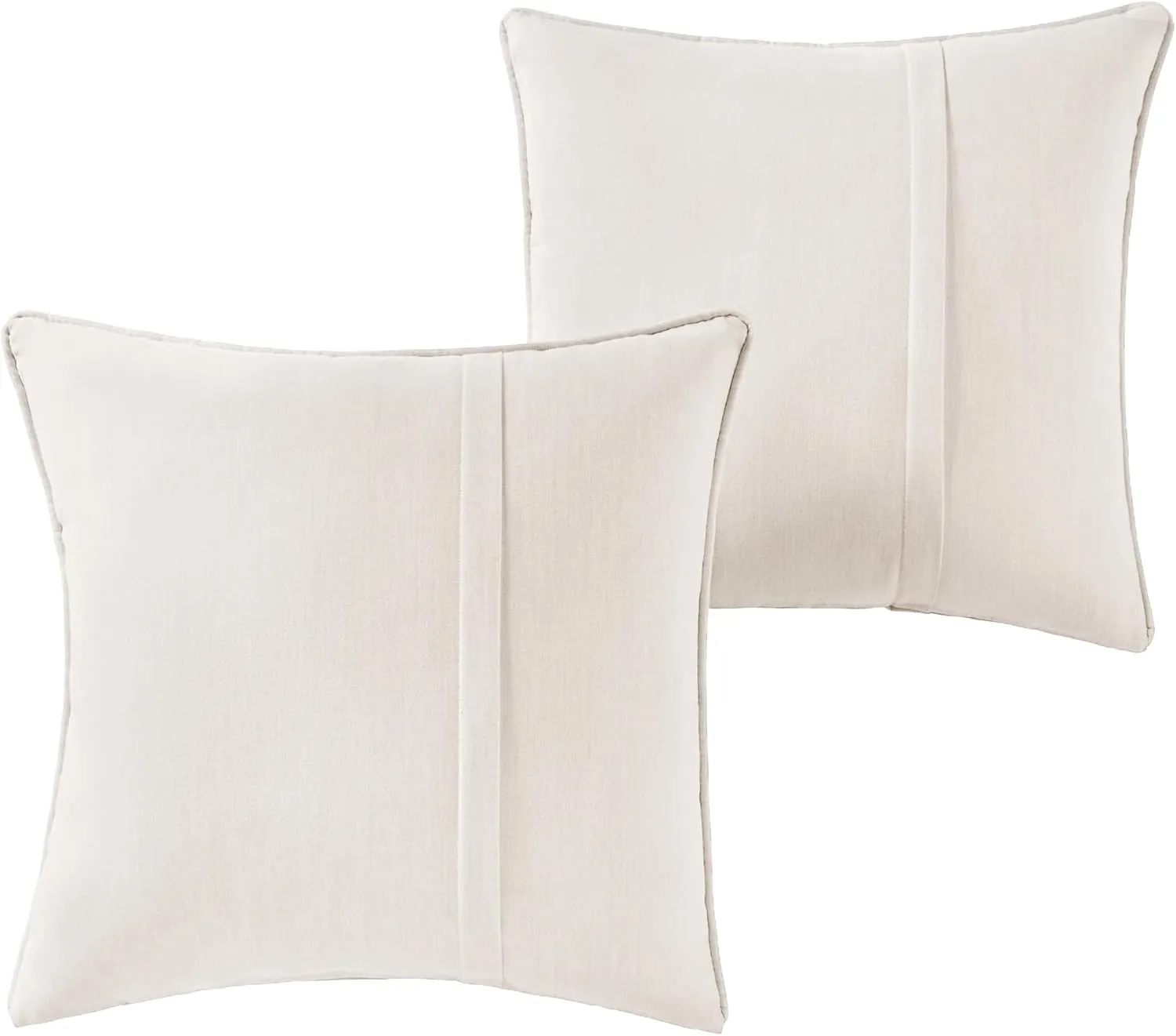 Greendale Home Fashions Sunbrella 20" Square Outdoor Throw Pillow with Removable Cover (Set of 2), Cast Pumice 2 Count