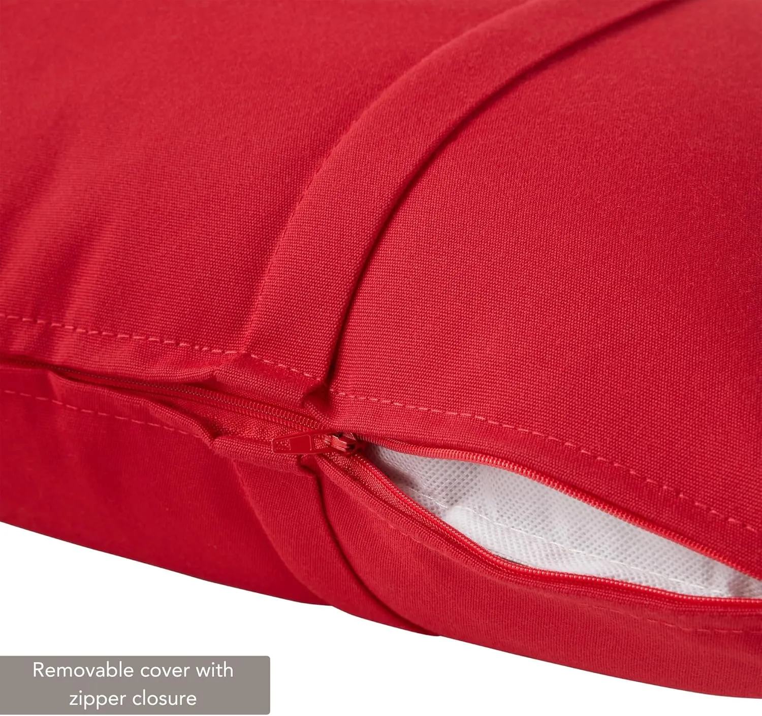 Greendale Home Fashions Sunbrella 21" x 14" Rectangle Outdoor Throw Pillow with Removable Cover (Set of 2), Canvas Jockey Red 2 Count