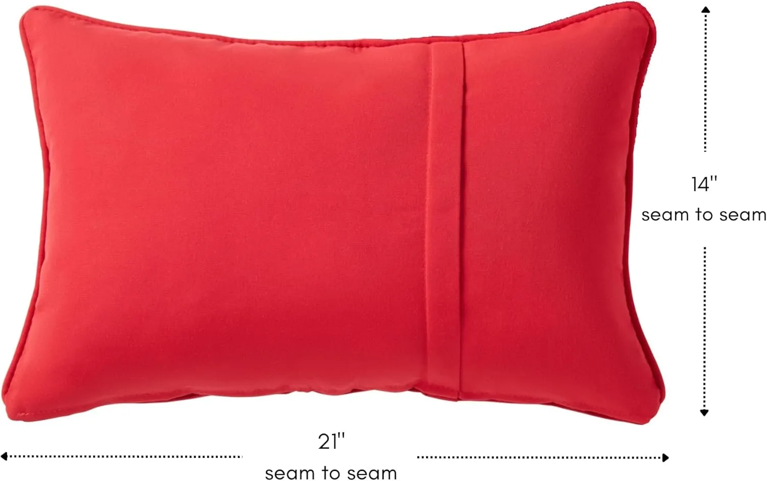 Greendale Home Fashions Sunbrella 21" x 14" Rectangle Outdoor Throw Pillow with Removable Cover (Set of 2), Canvas Jockey Red 2 Count