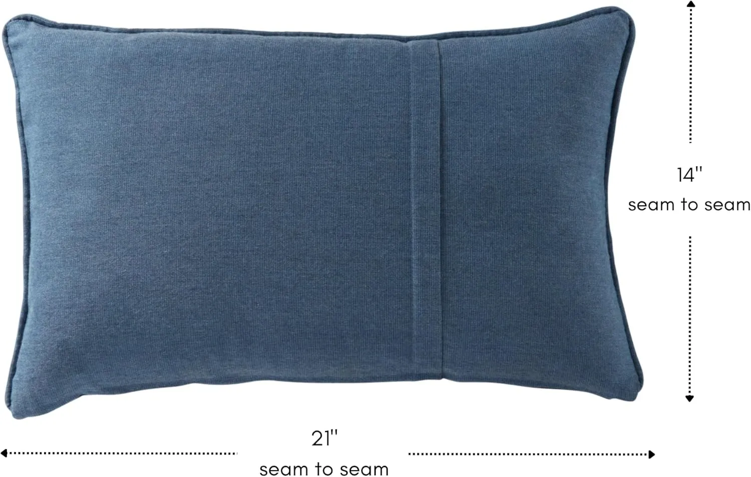 Greendale Home Fashions Sunbrella 21" x 14" Rectangle Outdoor Throw Pillow with Removable Cover (Set of 2), Spectrum Denim 2 Count
