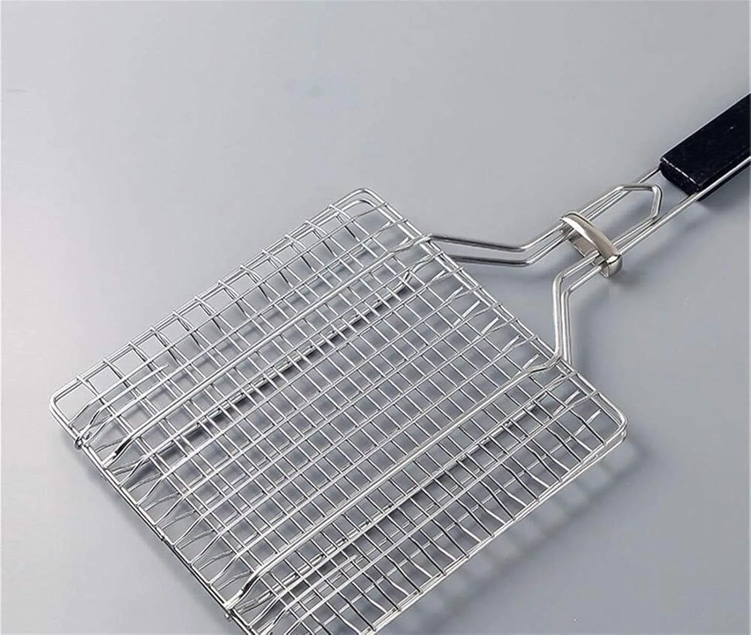 Grill Basket,BBQ Grill Rack, Barbecue mesh Clip,304 Stainless Steel Grilled Fish Clip Home Bold Encrypted Clip Tool