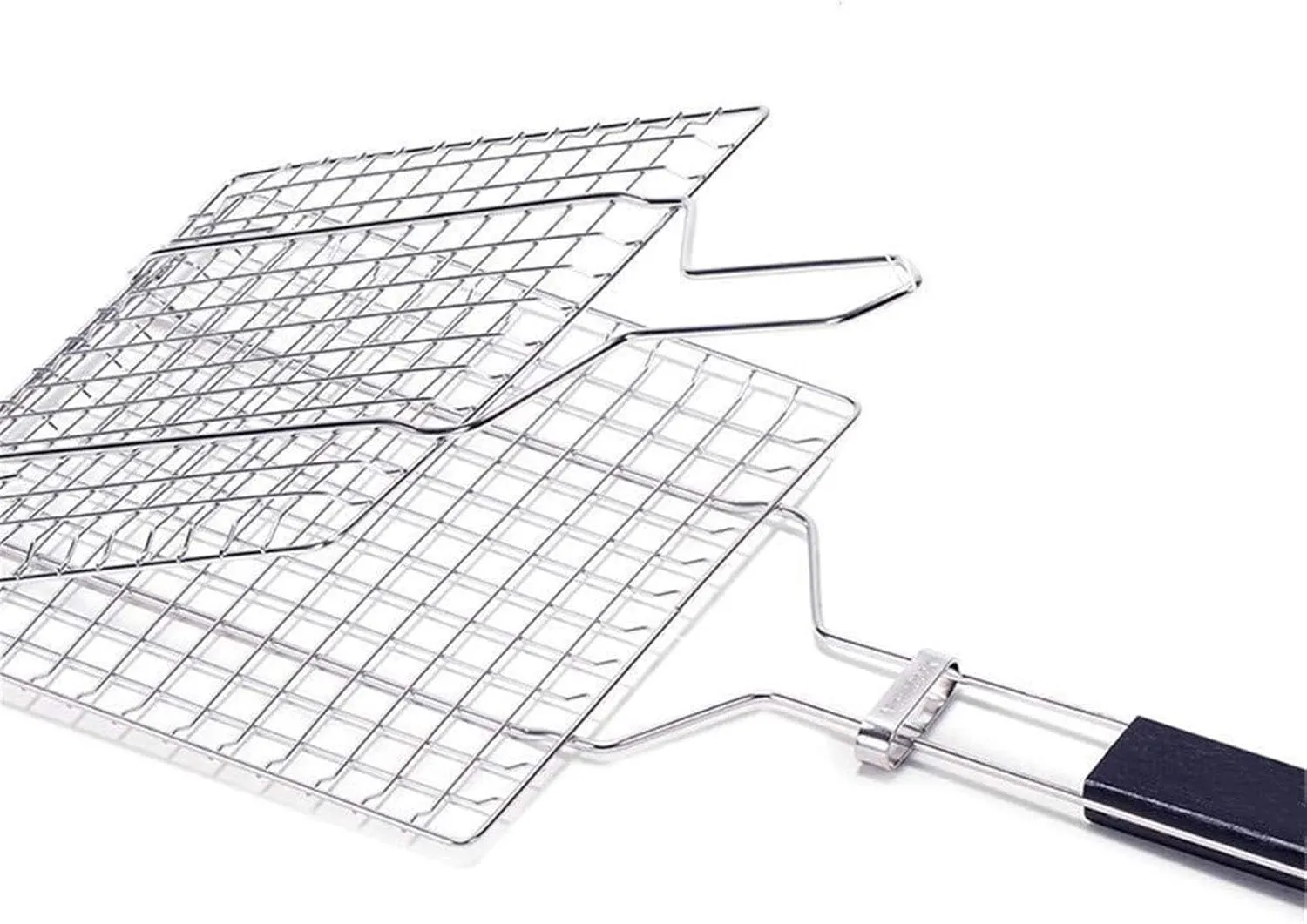 Grill Basket,BBQ Grill Rack, Barbecue mesh Clip,304 Stainless Steel Grilled Fish Clip Home Bold Encrypted Clip Tool