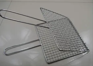 Grill Basket,BBQ Grill Rack, Barbecue mesh Clip,304 Stainless Steel Grilled Vegetables Clip Barbecue Grill Grillfish Net Barbecue