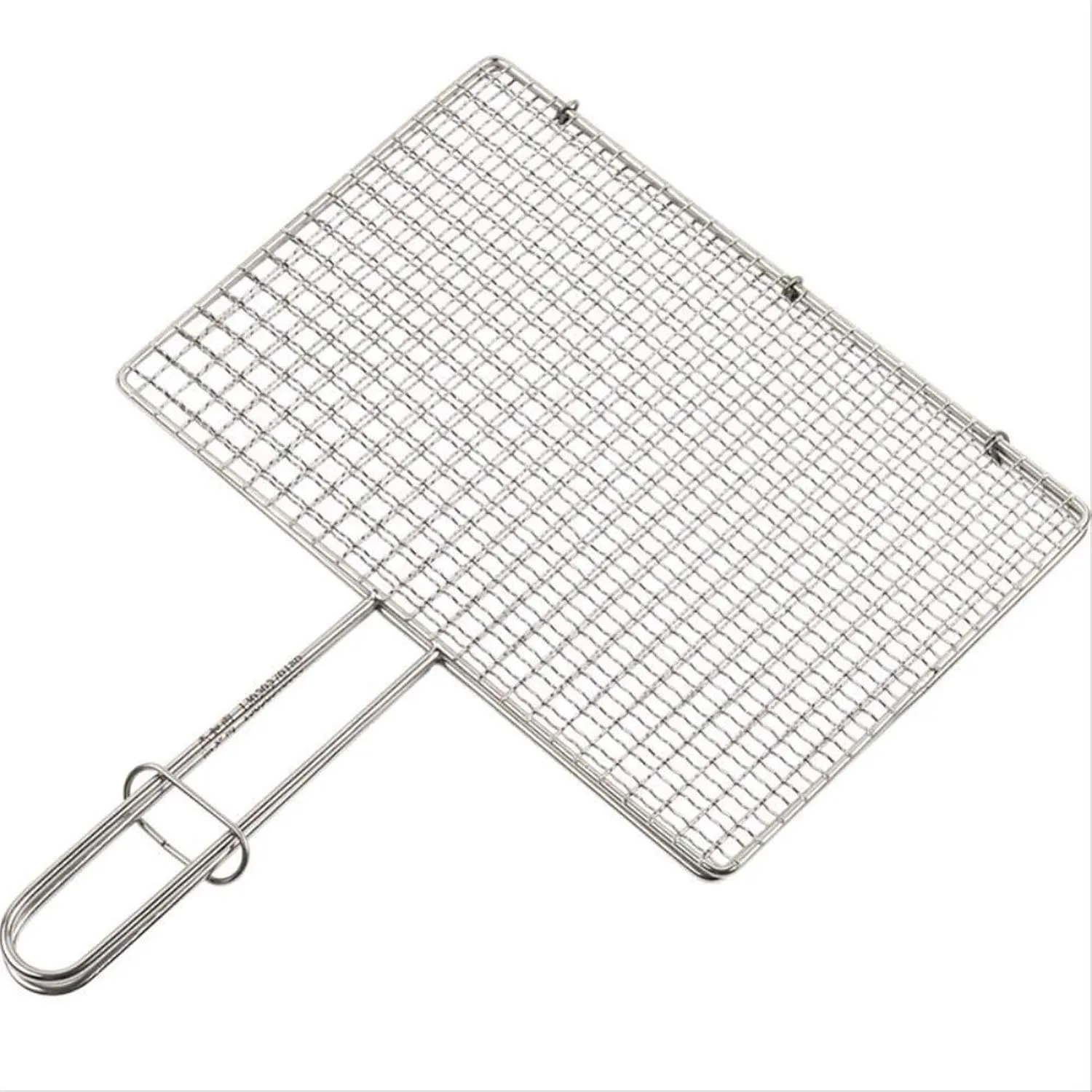 Grill basket,bbq grill rack, Barbecue mesh Clip,Grilled Fish Clip Clip 304 Stainless Steel Rectangular Kebab Spline Vegetable Clip Barbecue Rack