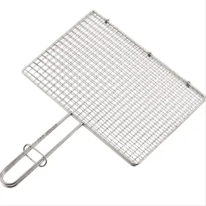 Grill basket,bbq grill rack, Barbecue mesh Clip,Grilled Fish Clip Clip 304 Stainless Steel Rectangular Kebab Spline Vegetable Clip Barbecue Rack